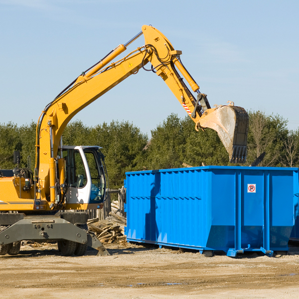 are there any restrictions on where a residential dumpster can be placed in High View